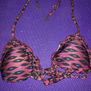 Brazilian Pink Bikini Curtain Top